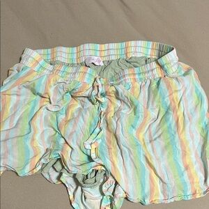 Pink Lily Multicolor Striped High Waist Shorts